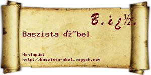 Baszista Ábel névjegykártya